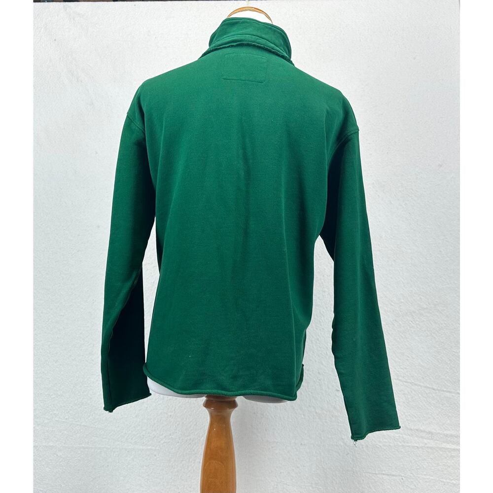 Frank & Eileen Patrick Popover Henley in Clover Green SZ L Cotton Triple Fleece - Picture 4 of 9